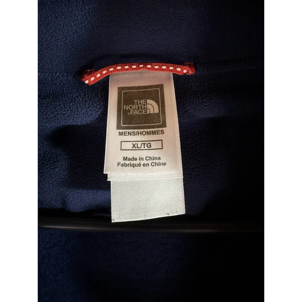 The North Face Men’s Wool‑Blend Quarter Zip Sweater – Blue – XL (Shrunk)